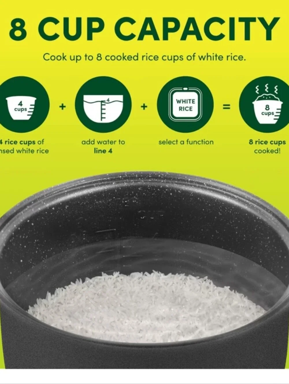 AROMA 8 Cup Rice & Grain Cooker
